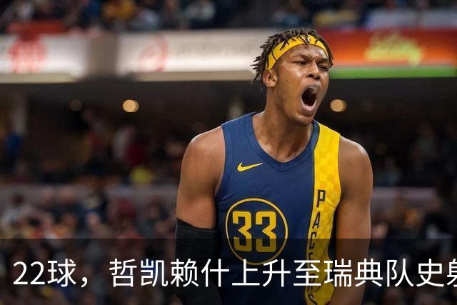 22球，哲凯赖什上升至瑞典队史射手榜第13位